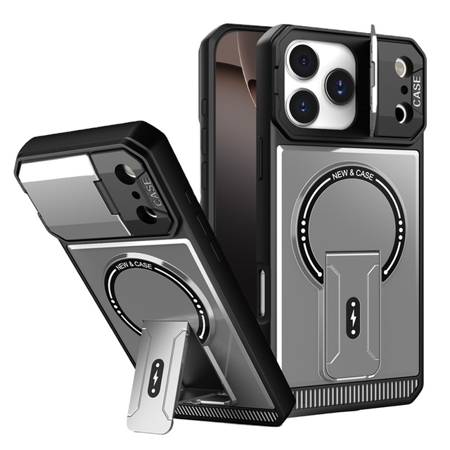 New Kickstand Shockproof Hard PC Phone Case Magnetic Wireless Charge Cover for Tecno Pop 10 Pop 9 Spark 40 GO 2