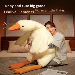 天使网红大白鹅毛绒玩具儿童抱枕布娃娃带PP棉填充物年龄促销礼品 - Product Image 3