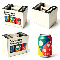 Boîtes en papier surdimensionnées pour 6 bières, emballage pour boissons en grandes quantités, pour canettes de 500 ml, vente en gros