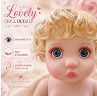 Poupée réaliste en silicone souple de 16 pouces, corps entier, fille reborn, peau 3D réaliste, princesse, poupée de simulation, à habiller, cadeau d'anniversaire pour enfants