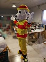 Costume de mascotte gonflable géant de pompier et chien de la police, populaire pour les fêtes, en promotion