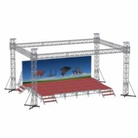 Structure en aluminium légère prête pour la tournée, pour une portabilité optimale lors des spectacles de tournée
