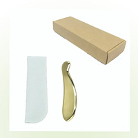 Planche Gua Sha Traditionnelle en Laiton 17,5x4cm Naturelle Antibactérienne Durable Portable Favorise la Circulation Sanguine Thérapie Musicale CE