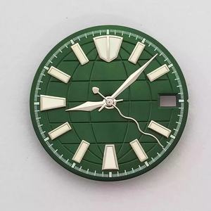 หน้าปัดใหม่ขนาด 28.5 มม. สำหรับกลไก NH35/36/7S ทำจากสแตนเลส ลายซัน พร้อมเข็มเรืองแสงสีเขียวในที่มืด - Product Image 5