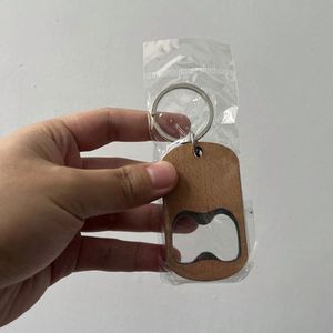 Promotion Wood Beer Bottle Keychain Blanks Wedding <b>Gift</b> Opener With Custom Logo - Product Image 5