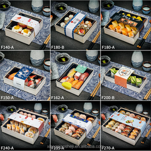 Dùng một lần bằng gỗ Hộp Ăn Trưa, Nhật Bản Phong Cách Sushi Hộp bao bì hộp Takeaway <span class=keywords><strong>container</strong></span> thực phẩm - Product Image 6