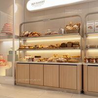 Vitrine de présentation en verre pour cafés, pâtisseries, boulangeries, et commerces de détail alimentaire