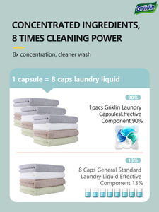 Grosir sabun cuci larut air Pods deterjen cuci rumah tangga kapsul cuci 4 dalam 1 Pods deterjen cair cucian - Product Image 4