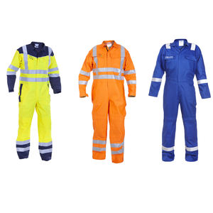 Abbigliamento di salvataggio ignifugo all'ingrosso a buon mercato abbigliamento impermeabile di un pezzo abbigliamento da lavoro tuta uniforme con striscia riflettente di sicurezza - Product Image 1