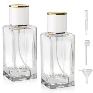 Transparent <b>Empty</b> Round Customize 20ml 30ml 50ml Perfume Glass <b>Spray</b> <b>Bottles</b> for Fragrance Packing Container - Product Image 1