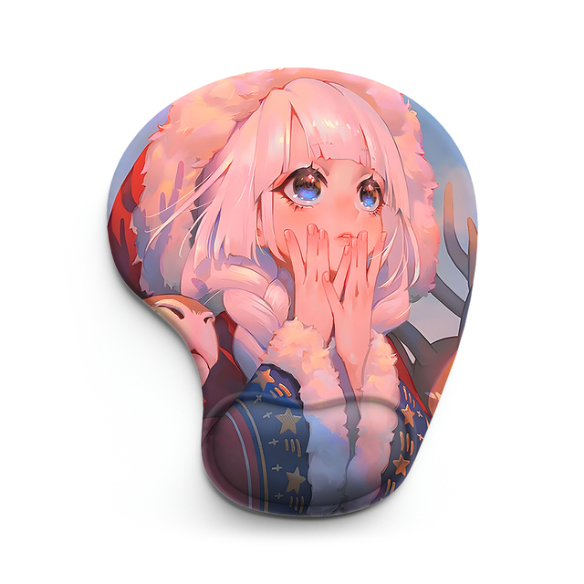 Multi-style Girls Wrist Rest Mouse Pad Gel Filled Support Ergonomics Game Small Mouse Mat with Smooth Surface Non-Slip Base