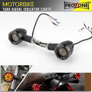 หลอดไฟ LED สองสี 12V สำหรับรถจักรยานยนต์ ไฟเตือนหน้า-หลัง ไฟเบรก สีเหลืองอำพัน - Product Image 4