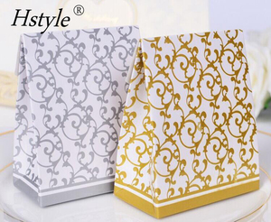 Hstyle <strong>Easter</strong> Silver &amp; Gold Candy Bag Cake Box with <strong>Gift</strong> Ribbons for Wedding Party Favor Party Decoration <strong>Gift</strong> Candy <strong>Boxes</strong> - Product Image 1
