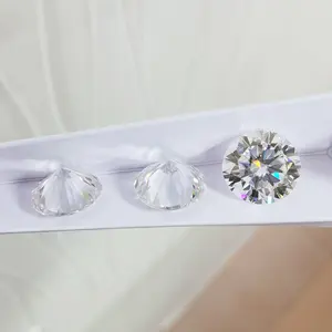 XINGGUANG Gems Super White Moissanite Stone Wholesale Round Brilliant Lab Created Moissanite Loose Gemstone For Ring Earring