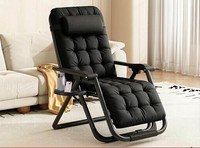 Fauteuil inclinable portable en acier inoxydable avec repose-pieds épaissi, chaise lune réglable multi-positions, pliable, pour jardin et extérieur