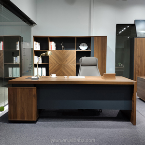 Nhà Máy Giá Rẻ Kinh Tế Óc Chó Chuyển Đổi Đồ Nội Thất Quản Lý Văn Phòng Bằng Gỗ Bàn Điều Hành - Product Image 2