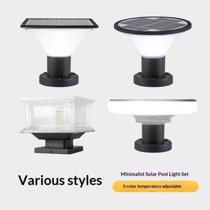 Lámpara de Poste para Exteriores IP65 Directo de Fábrica, para Patio y Paredes Exteriores, Luz Solar LED Cuadrada de 5W, Regulable - Product Image 4