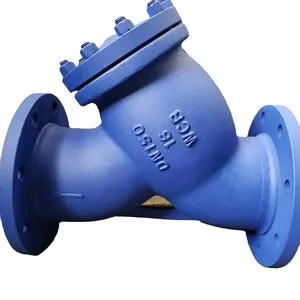 DOMOS DIN3202 F1 JIS Cast steel Y type strainer PN16/PN25 flanged connection industrial filter