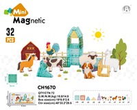 Jouets éducatifs pour enfants virals sur TikTok : thèmes forêt, animaux, ferme et océan - mini tuiles magnétiques de 3 cm, cadeaux de Noël