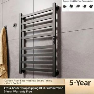<span class=keywords><strong>Toallero</strong></span> Eléctrico Calefactable de Pared, Calentador de Toallas de Latón, Estante de Almacenamiento de Toallas con Calefacción - Product Image 4