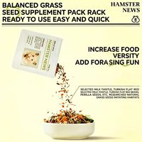 Zoolin Kit de Remplissage de Graines d'Herbe de Blé 30g, Culture Rapide d'Herbe pour Chat, Nutrition Naturelle pour Hamster, Cochon d'Inde, Lapin, Petits Animaux