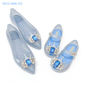 Da donna con fiocco nero in plastica per famiglia con sandali in gelatina da esterno a punta Casual <span class=keywords><strong>elegante</strong></span> scarpe basse in gelatina - Product Image 2