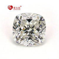 Perles de pierres précieuses de qualité 5A, blanches, de forme coussin, taille régulière, 4*4mm-15*15mm, zircone cubique synthétique excellente, utilisées pour la bijouterie
