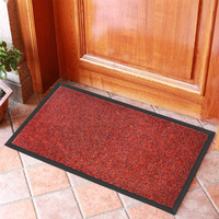 Tapis d'entrée commercial antidérapant en TPR, design moderne tufté à poils coupés, lavable