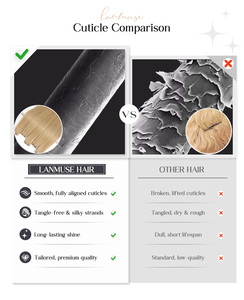 Extensions de cheveux naturels à double trame invisible, type Skin Weft, pour salon, couleur noir de jais - Product Image 5