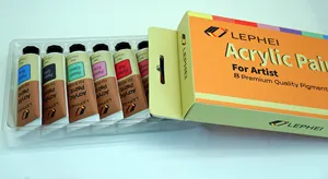 LEPHEI Acrylic Paint 30ml *8tube/set Factory OEM For Artist Non-toxic Acrylic Color