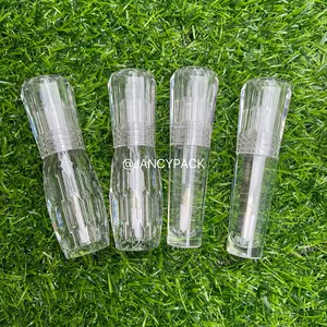 JANCY-envase vacío de brillo de labios, tubos de tinte de plástico único, transparente, personalizado, 3ml