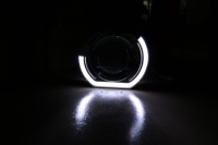 VAHID Projecteur LED universel pour voiture, avec cache décoratif DRL (feux de jour) et éclairage LED pour remplacement de phares de voiture