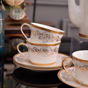 Service de table de luxe pour la maison, coffret cadeau, bordure dorée, style Europe occidentale, salon, porcelaine fine, promotionnel, 6 personnes - Product Image 6