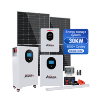 Pack de batteries LiFePO4 51,2 V 5 kWh 10 kWh 15 kWh et onduleur hybride 3 kW 5 kW 10 kW pour kit complet de système d'énergie solaire 5 kW