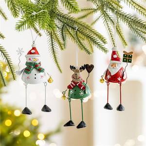 Hot Selling Christmas Iron Old Man Snowman Elk Hanging Pendant European Style No Printing Christmas Tree <b>Ornaments</b> - Product Image 2