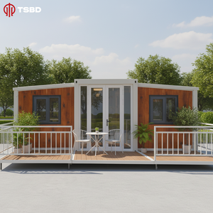 Maison conteneur préfabriquée étanche extensible 40 pieds 20 pieds avec salle de bain, villa préfabriquée, maison portable, construction immobilière - Product Image 1
