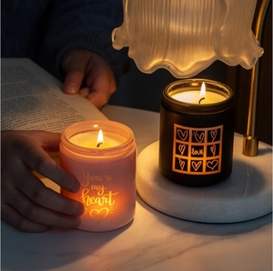 <span class=keywords><strong>Nouvelle</strong></span> bougie aromathérapeutique à l'odeur agréable avec gravure au laser de motifs de confession intégrée à des lumières LED, pour la fête de Tanabata et la Saint-Valentin - Product Image 3