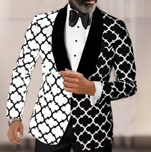 Blazer imprimé numérique S-4XL, <span class=keywords><strong>costume</strong></span> décontracté pour <span class=keywords><strong>homme</strong></span>, <span class=keywords><strong>style</strong></span> business, manches longues - Product Image 1