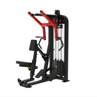 Máquina de remo con asiento de acero - Equipo de entrenamiento de fuerza con carga de placas y características de seguridad para uso en gimnasios