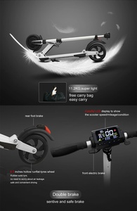 Aovo Đôi Đình Chỉ 350 Wát Động Cơ 20Km Phạm Vi Cho Một Thời Gian Sạc Đầy Không Thấm Nước IP65 8Inch Phanh Đôi Điện <span class=keywords><strong>E</strong></span> Scoter - Product Image 3