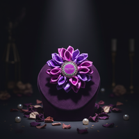 Broche fleurie inspirée du Conseil national des femmes noires, charmante broche afro pour femmes, corsage artificiel violet, symbole NCNW