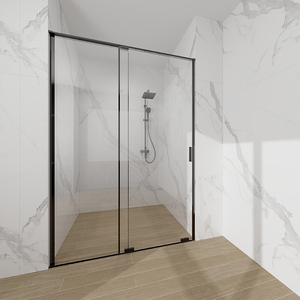 Panel <span class=keywords><strong>de</strong></span> <span class=keywords><strong>ducha</strong></span> deslizante individual <span class=keywords><strong>de</strong></span> vidrio <span class=keywords><strong>de</strong></span> seguridad reforzado <span class=keywords><strong>de</strong></span> 8mm para gimnasio, baño, apartamento, Hotel, marco <span class=keywords><strong>de</strong></span> aluminio <span class=keywords><strong>con</strong></span> bandeja rectangular - Product Image 6