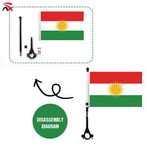Drapeau de guidon de vélo de montagne extérieur en polyester durable, mini-drapeau imprimé sur mesure pour la pratique du cyclisme - Product Image 4