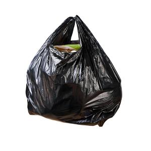 ถุงพลาสติกใส่เสื้อยืดแบบมีหูหิ้ว ยี่ห้อ Huamaohengchun  ถุงพลาสติกใส่ของชำแบบธรรมดา หนาและทนทาน (20" x 12", สีดำ) - Product Image 1