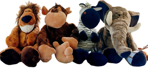 Jouets en peluche personnalisés sur <span class=keywords><strong>le</strong></span> thème de la jungle et de la forêt : <span class=keywords><strong>Lion</strong></span>, Licorne, Raton laveur, Girafe, Éléphant, Vache, Zèbre, Tigre – Coussins et poupées en peluche - Product Image 4