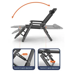 Lit pliant à double usage pour la maison Lit de <span class=keywords><strong>camping</strong></span> en plein air portable à hauteur réglable et <span class=keywords><strong>ultra</strong></span> légère <span class=keywords><strong>Chaise</strong></span> <span class=keywords><strong>longue</strong></span> pour s'asseoir et dormir - Product Image 4