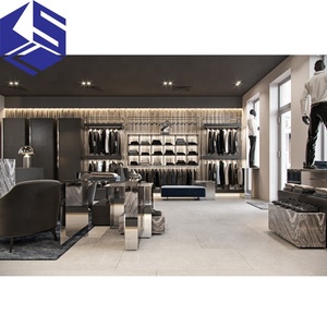 Espositore <span class=keywords><strong>di</strong></span> lusso moderno per <span class=keywords><strong>abbigliamento</strong></span> maschile Fashion-Forward in legno <span class=keywords><strong>negozio</strong></span> al dettaglio per vetrina - Product Image 3