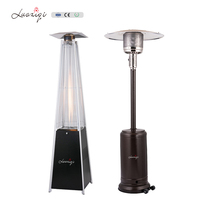 Meilleure Vente : Chauffage au gaz GPL Pyramidal 46000 BTU, Facilement Déplaçable, Certifié CE, avec Tube en Verre, pour Parasol de Terrasse, Autoportant et sur Roues