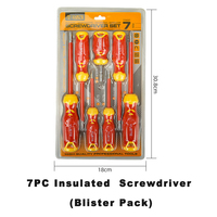 3PCS/7PCS/8PCS Jeu de tournevis isolés avec sac en PVC Phillips magnétique et pointe fendue pour les ensembles d'outils de réparation d'électricien