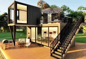 Модульный контейнерный дом из гофрированной стали, сертифицированный CE, двухэтажный, для кафе, отелей и вилл - Product Image 6